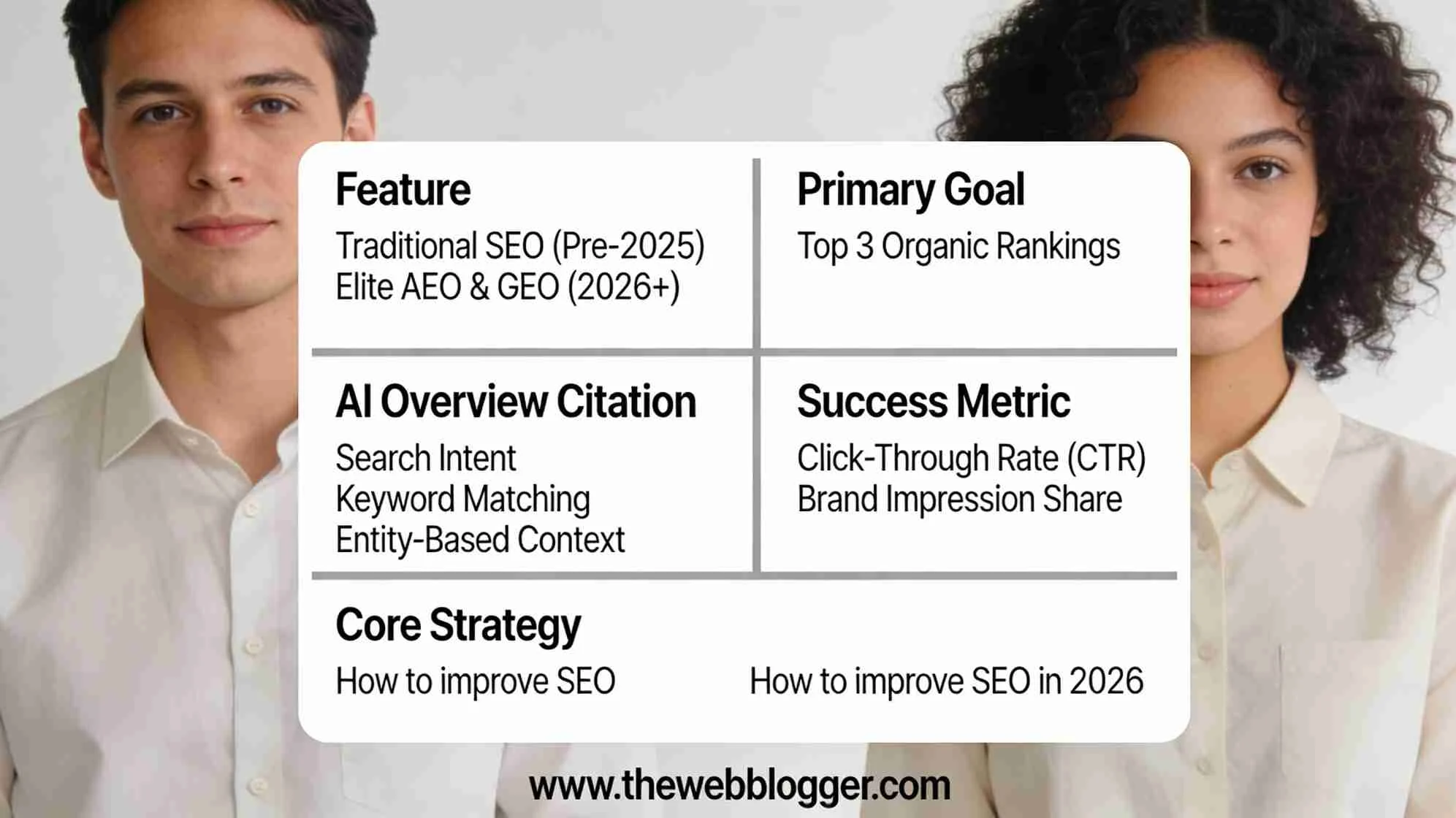 2026 SEO Strategy Comparison Table