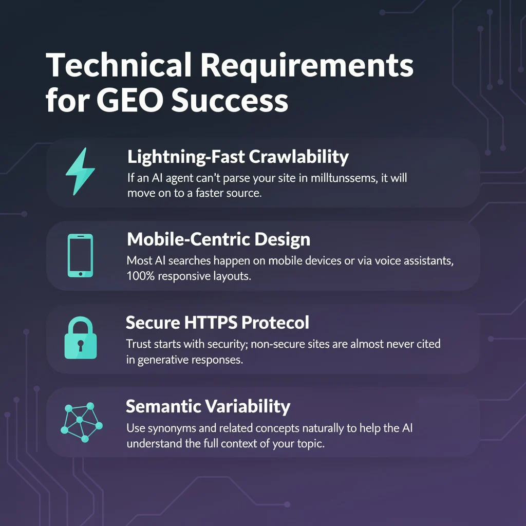 technical requirements of GEO 

