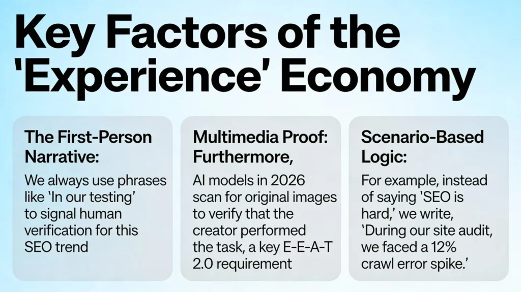 Key Factors of the "Experience" Economy E-E-A-T 2.0 SEO Trend